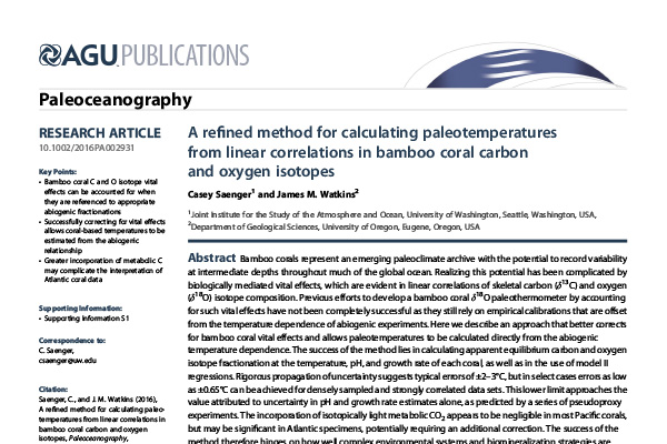 Saenger and Watkins (2016)